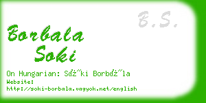 borbala soki business card