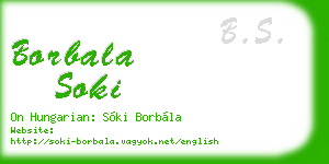 borbala soki business card